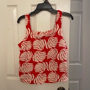 A New Day red tropical pattern tank size S